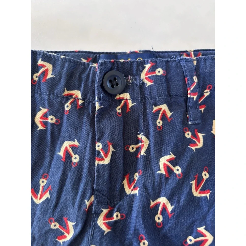 Ralph Lauren Girls‎ Sz 5Nautical Shorts Navy Blue Red Beige Anchors 3301